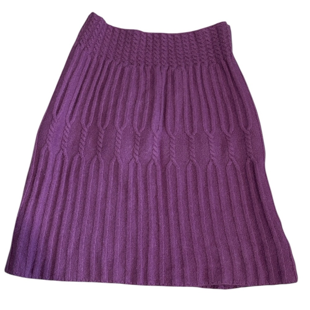 Anthropologie Far Away from Close Purple Knit Skirt
